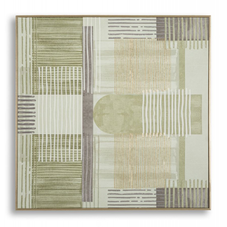 Tablouri - Tablou abstract texturi naturale 60x60 cm – linii grafice și nuanțe neutre