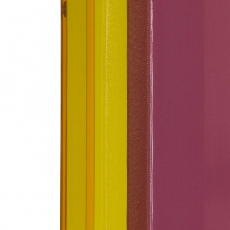 Tablou colorat roz-violet cu ramă galbenă – print lucios vertical [3]