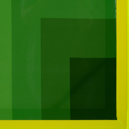 Tablou geometric verde cu ramă acrilică – format vertical 60x80 cm [1]