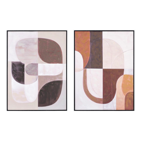 Decoratiuni perete - Tablou abstract geometric pictat manual