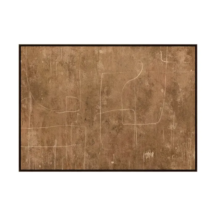 Tablouri - Tablou abstract mare pe pânză în tonuri de maro cu aspect texturat