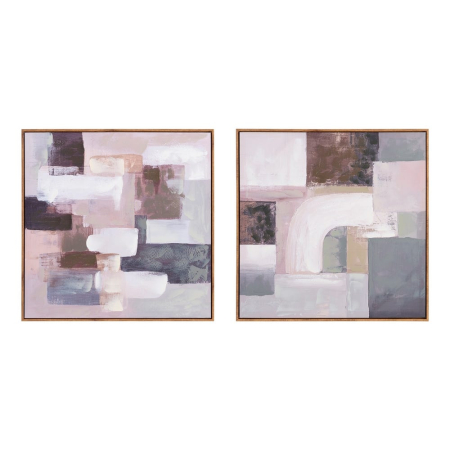 Decoratiuni perete - Tablou abstract pătrat pictat manual