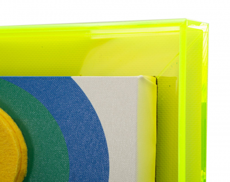 Tablou retro abstract galben neon 50x70 cm – grafică anii ’70 reinterpretată [3]