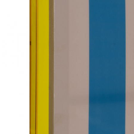 Tablou geometric galben-orange-albastru cu ramă galbenă – vertical 80x120 cm [4]
