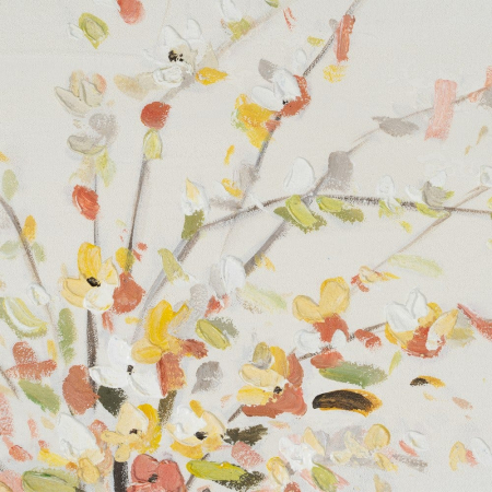 Tablou vaze albastre cu flori pastel pictat manual vertical 50x70cm [1]