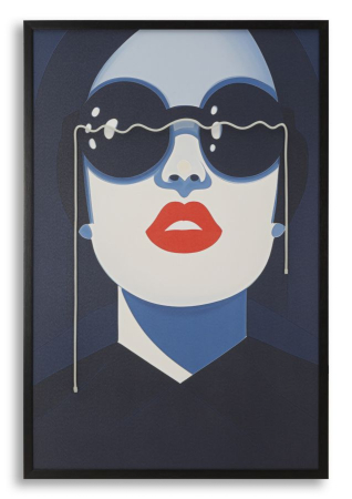 Tablou Canvas cu LED si rama portret pop art urban decor vertical