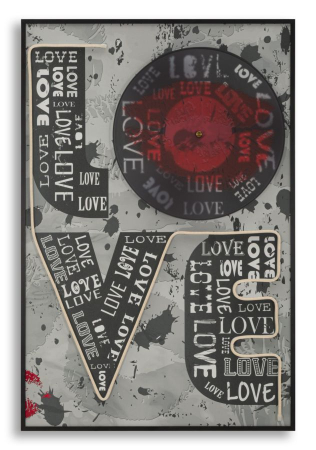 Tablou Canvas cu LED si rama mesaj urban pop art 3D acrilic decor modern