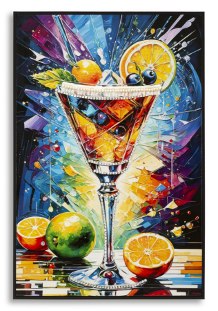 Tablouri - Tablou Canvas cu rama din lemn pentru restaurante baruri si spatii HoReCa Cocktail