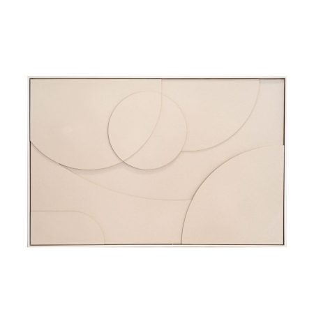 Decoratiuni perete - Tablou canvas cu cercuri mari in relief, bej