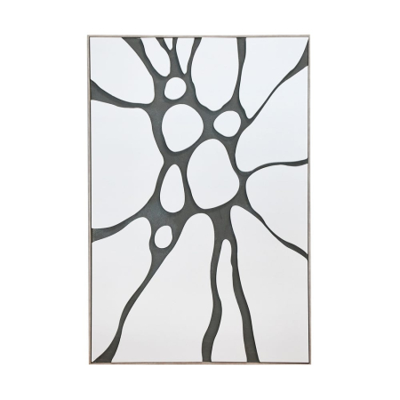 Decoratiuni perete - Tablou canvas cu relief organic ramificat negru
