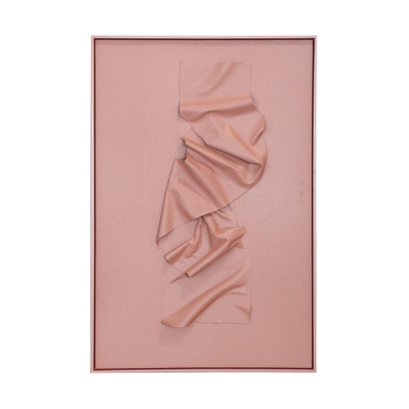 Decoratiuni perete - Tablou canvas cu relief textil drapat roz