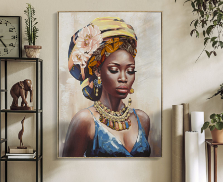 Portret African Elegant - Tablou pe Panza CreativDeco [5]