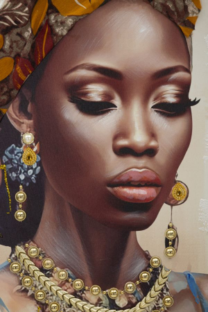 Portret African Elegant - Tablou pe Panza CreativDeco [1]