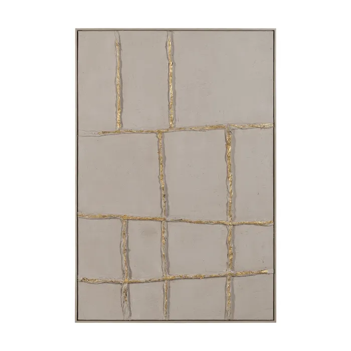 Tablouri - Tablou relief cu detalii aurii pentru decor modern