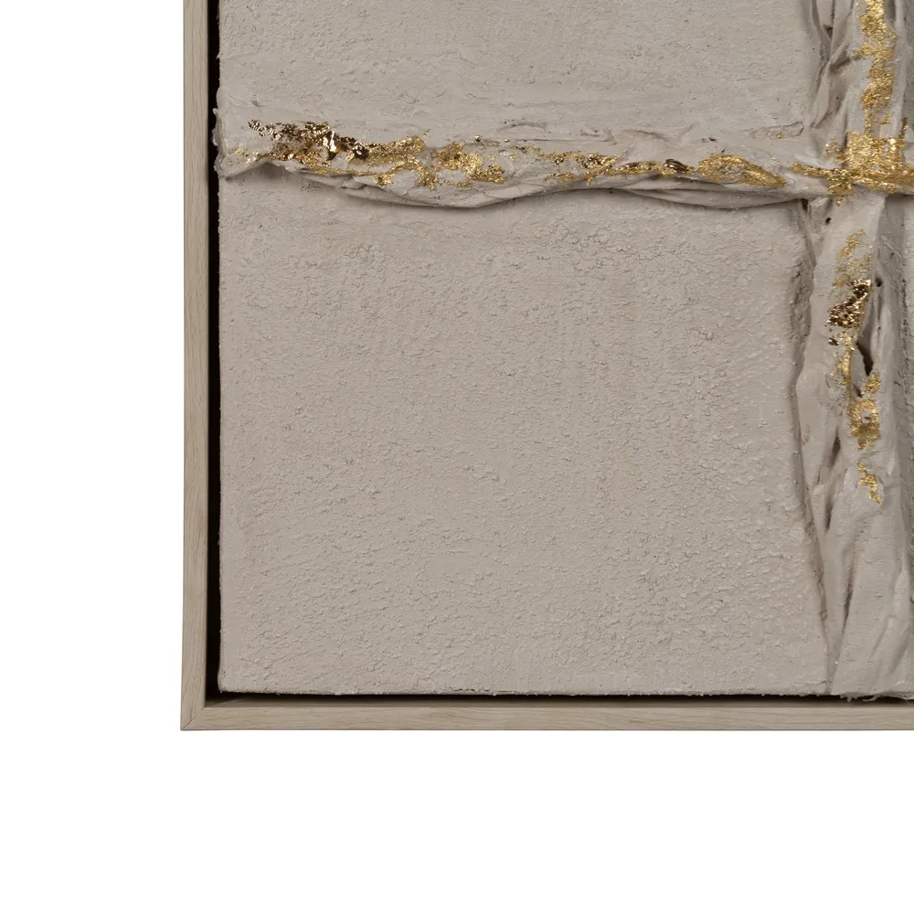 Tablou relief cu detalii aurii pentru decor modern [3]