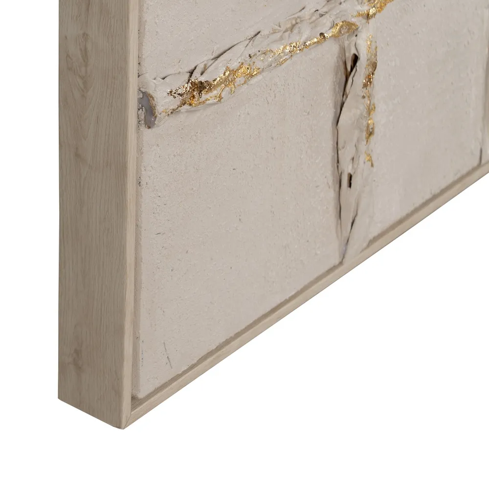 Tablou relief cu detalii aurii pentru decor modern [2]