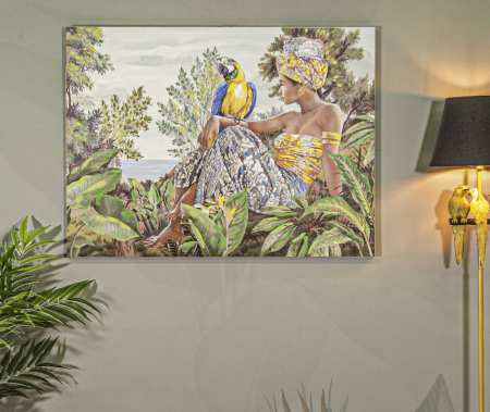 Pictura Canvas Vibranta cu Portret si Decor Natural - CreativDeco [4]