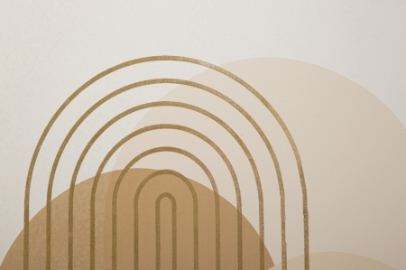 Tablou Canvas Abstract cu Accente de Auriu CreativDeco - Design Elegant pentru Birou [1]