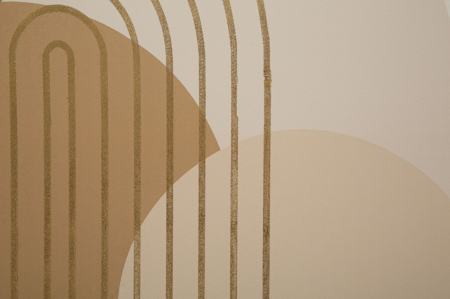 Tablou Canvas Abstract cu Accente de Auriu CreativDeco - Design Elegant pentru Birou [3]