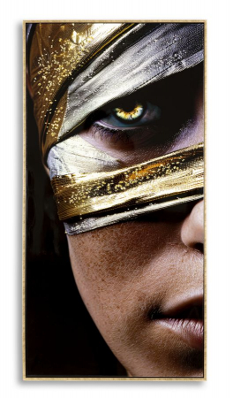 Tablouri - Tablou portret metalizat urban 52x102 cm – expresie vizuală masculină și modernă