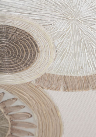 Tablou Circola cu insertii, panza, bej crem - CreativDeco.ro [3]