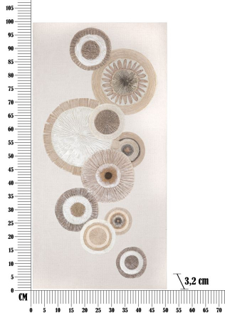 Tablou Circola cu insertii, panza, bej crem - CreativDeco.ro [5]