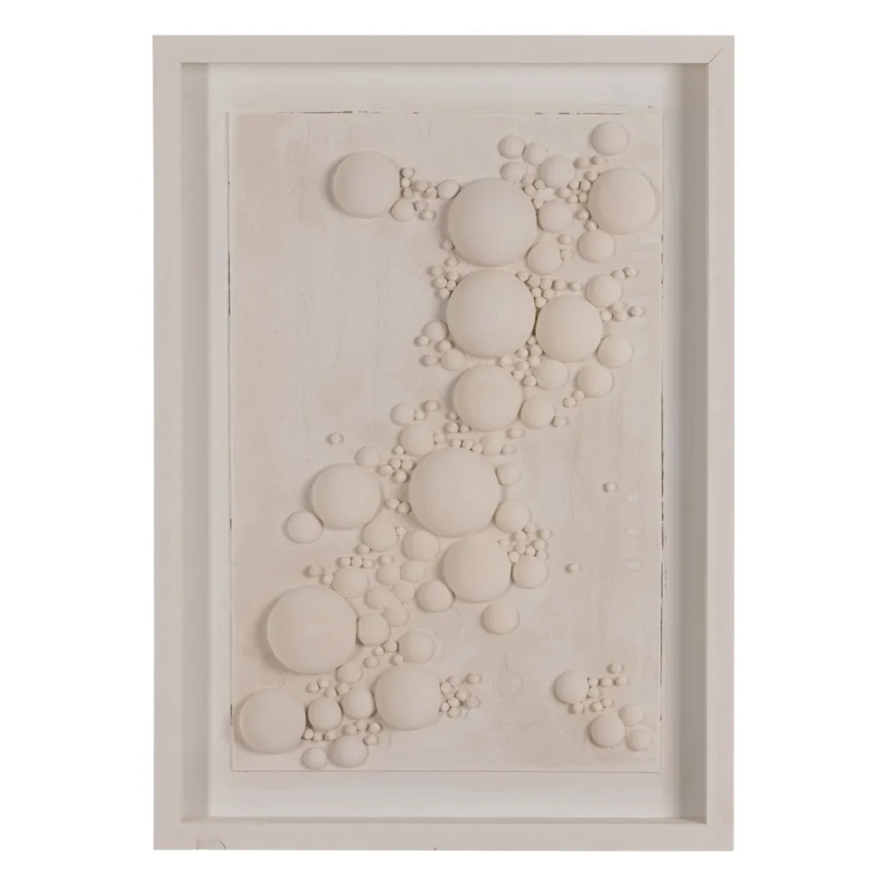 Tablouri - Tablou Crem din Lemn Decoratii in Relief, 50 X 6 X 70 cm - creativdeco.ro