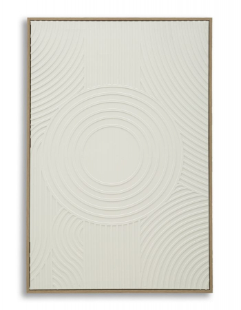 Tablouri - Tablou minimalist geometric alb 80x120 cm – textură 3D pentru decoruri nordice