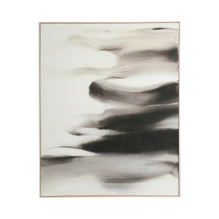 Tablouri - Tablou decorativ abstract în tonuri neutre cu ramă albă Dean