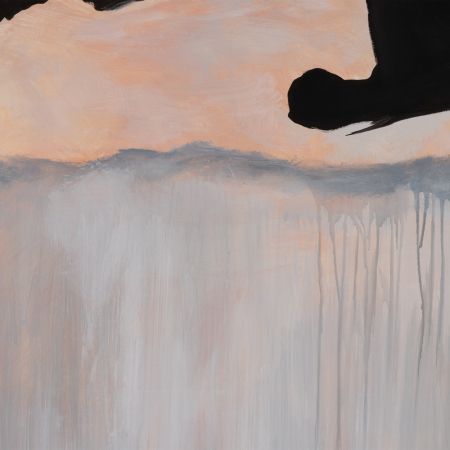 Tablou patrat abstract pictat manual modern [2]