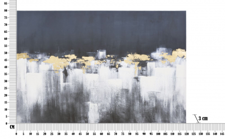 Tablou urban abstract cu accente aurii, artă murală 80x120 cm [5]