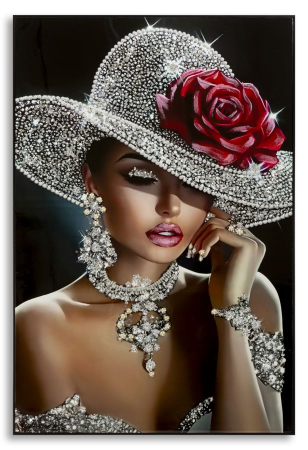 Chipuri, Siluete - Tablou decorativ cu rama multicolor din lemn de brad si canvas Orleans