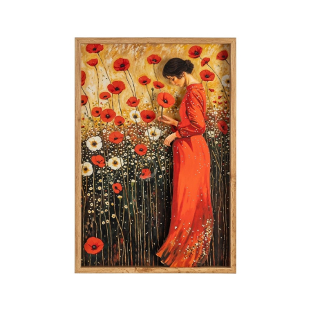 Colectia noua - Tablou decorativ femeie în rochie roșie – fotografie produs principal