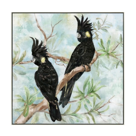 Tablouri - Tablou decorativ pătrat cu păsări exotice negre