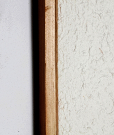 Tablou decorativ papier-mâché bej cu ramă lemn [2]