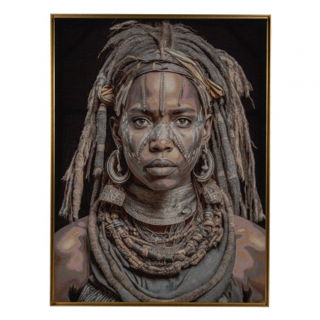 Tablouri - Tablou textil cu inspiratie africana pentru decor boho|Tablouri etnice pentru interioare vibrante