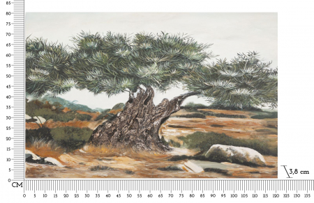 Tablou măslin rustic mediteranean 120x80 cm – artă decorativă cu mesaj de stabilitate și rădăcini [5]