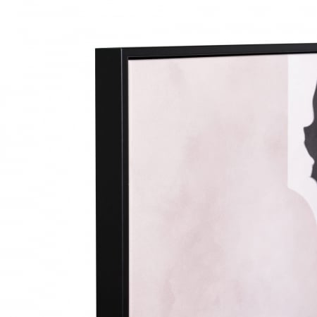 Tablou siluetă bej-albastru pe canvas – artă feminină modernă [4]