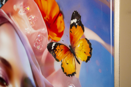 Tablou floral tropical 62x92 cm – artă expresivă cu influențe boho și culoare intensă [3]