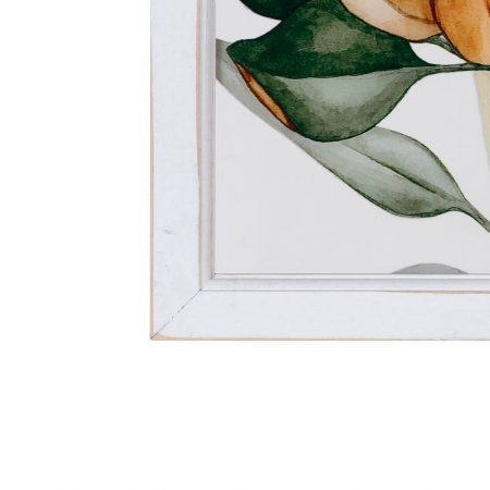 Tablou floral pastel pe PVC transparent – ramă albă rustică 32x64 cm [4]