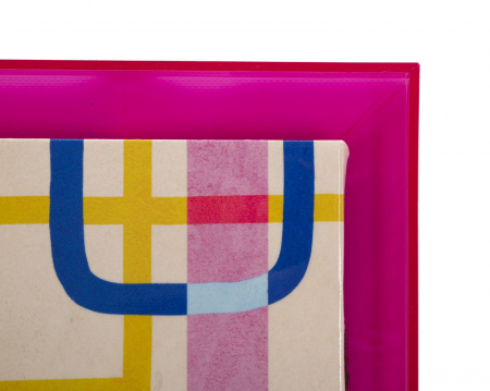 Tablou geometric multicolor fucsia 60x80 cm – compoziție vibrantă pe pânză [2]