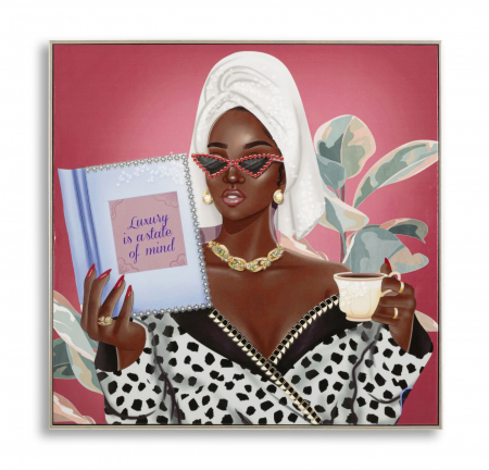 Chipuri, Siluete - Tablou glam fashion woman 82x82 cm – artă decorativă cu atitudine și detalii couture