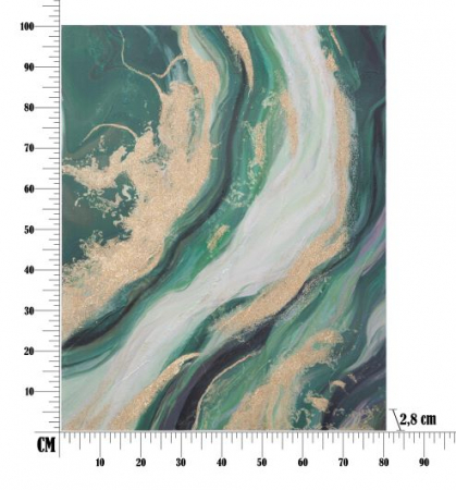 Tablou abstract canvas verde Greenery | creativdeco.ro [5]