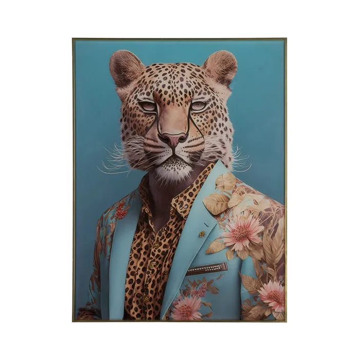 Tablouri - Tablou leopard floral|Decorațiuni artistice moderne