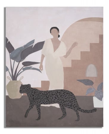 Tablouri - Tablou Lady Leopard, canvas, multicolor