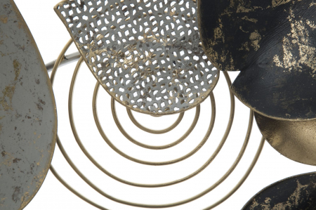 CreativDeco Decoratiune Frunze Aurii Gri Design Artistic [4]
