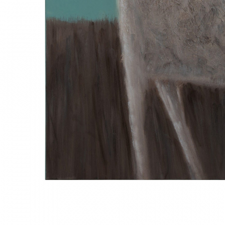 Tablou pictat manual oaie stilizată turcoaz vertical 90x120cm [3]