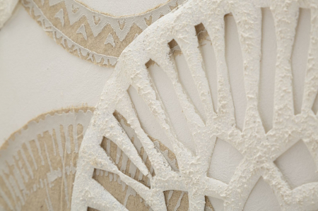 Tablou Boho Chic Motive Geometrice Alb Bej CreativDeco - Rafinament Artistic pentru Living si Birou [2]