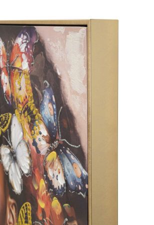 Tablou artistic cu femeie și fluturi colorați - CreativDeco [3]