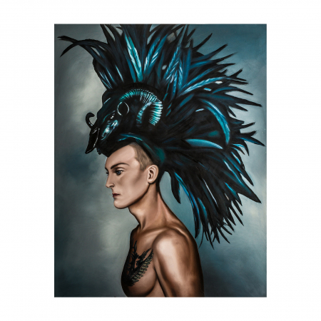 Tablouri - Tablou Canvas Contemporan Albastru|Arta Abstracta